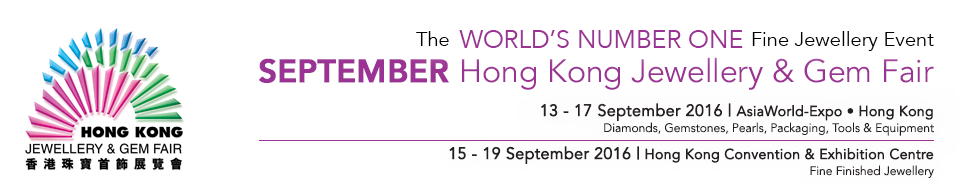 13 - 19 September Hong Kong Jewellery & Gem Fair